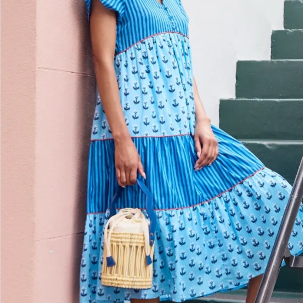 Printfresh In Bloom - Main Act Dress - Powder Blue